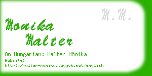 monika malter business card